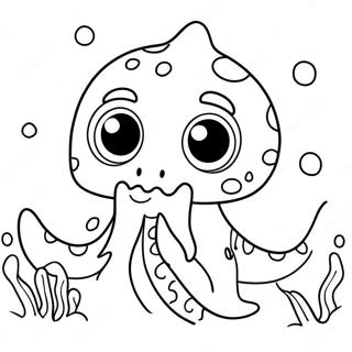 Cute Sea Monster With Big Eyes Coloring Page 13202-10851