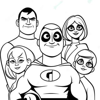 Incredibles Family Coloring Page 1321-1046