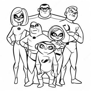 Incredibles Family Coloring Page 1321-1047