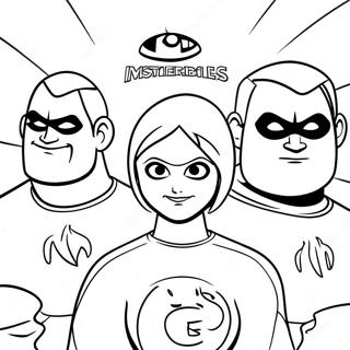 Incredibles Family Coloring Page 1321-1165