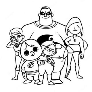 Incredibles Family Coloring Page 1321-1166