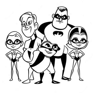 Incredibles Family Coloring Page 1321-1167