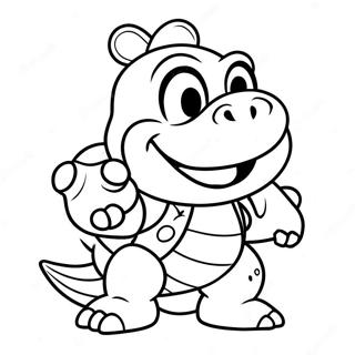 Bowser Jr In A Mischievous Pose Coloring Page 13222-10873