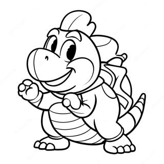 Bowser Jr In A Mischievous Pose Coloring Page 13222-10874