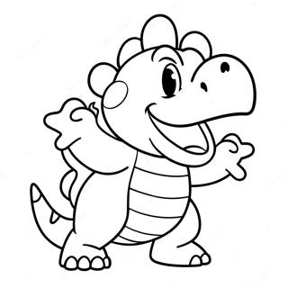 Bowser Jr In A Mischievous Pose Coloring Page 13222-10876