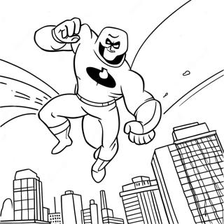 Mr Incredible In Action Coloring Page 1322-1169