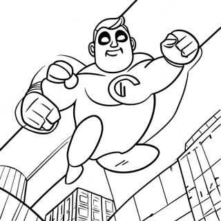 Mr Incredible In Action Coloring Page 1322-1170