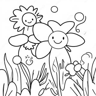 Bright Sunny Day With Flowers Coloring Page 13262-10898