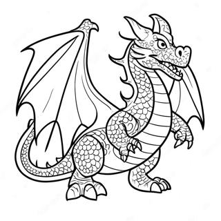 Advanced Realistic Dragon Coloring Page 13281-10910