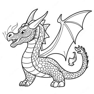 Majestic Fire Breathing Dragon Coloring Page 13282-10913