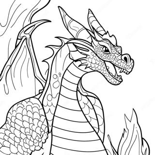 Majestic Fire Breathing Dragon Coloring Page 13282-10915