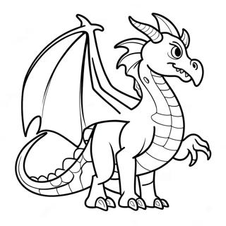 Majestic Fire Breathing Dragon Coloring Page 13282-10916