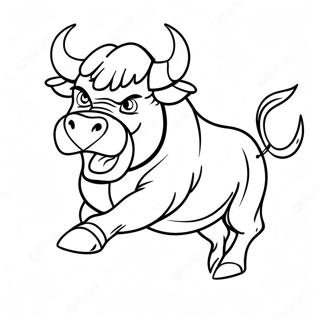 Angry Bull Charging Coloring Page 13292-10918