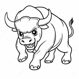 Angry Bull Charging Coloring Page 13292-10919