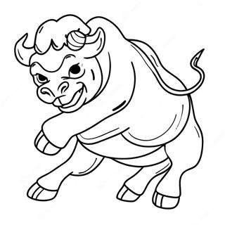 Angry Bull Charging Coloring Page 13292-10920