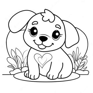 Puppy Valentines Day Coloring Page 13301-10922