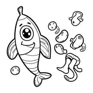 Fishstick In A Silly Pose Coloring Page 13312-10936