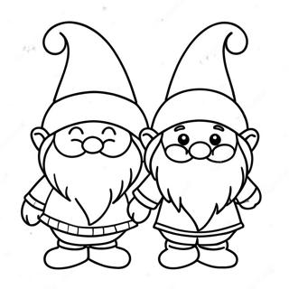 Christmas Gnomes Coloring Page 1331-1058