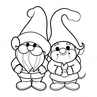 Christmas Gnomes Coloring Page 1331-1060