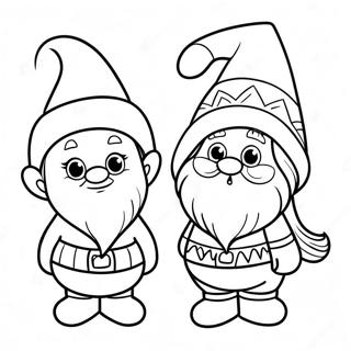 Christmas Gnomes Coloring Page 1331-1173