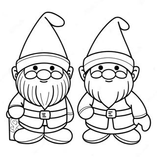 Christmas Gnomes Coloring Page 1331-1175