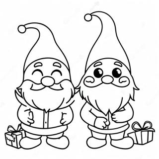 Christmas Gnomes Coloring Page 1331-1176