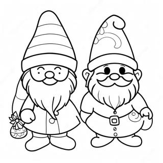 Festive Christmas Gnomes Coloring Page 1332-1061