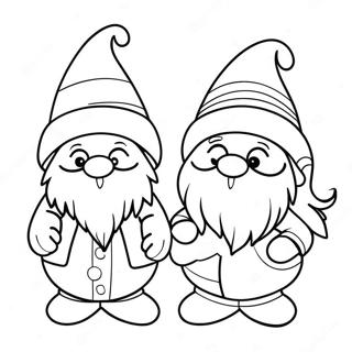 Festive Christmas Gnomes Coloring Page 1332-1062