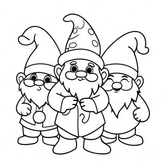 Festive Christmas Gnomes Coloring Page 1332-1177