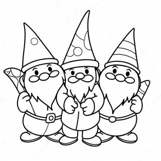 Festive Christmas Gnomes Coloring Page 1332-1178