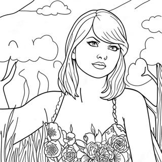 Taylor Swift Folklore Coloring Page 13341-10958