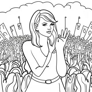 Enchanting Taylor Swift In Concert Coloring Page 13352-10971