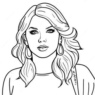 Enchanting Taylor Swift In Concert Coloring Page 13352-10972