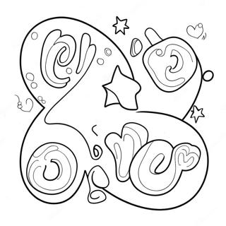 Bubble Letters Coloring Pages