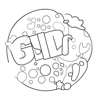 Bright Bubble Letters Coloring Page 13362-10977