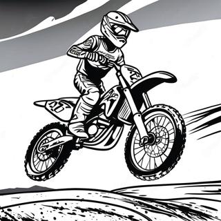 Supercross Dirt Bike Racing Scene Coloring Page 13371-10984