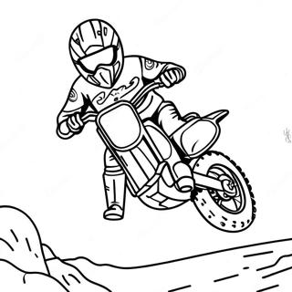 Exciting Supercross Dirt Bike Jump Coloring Page 13372-10986