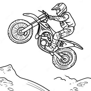 Exciting Supercross Dirt Bike Jump Coloring Page 13372-10987