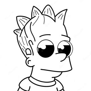 Trippy Bart Simpson Coloring Pages