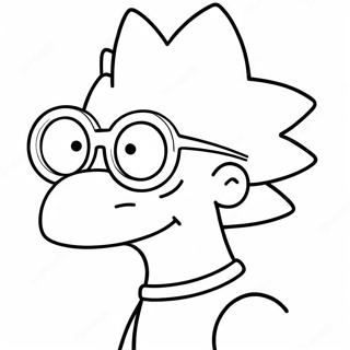 Psychedelic Bart Simpson With Sunglasses Coloring Page 13392-11006