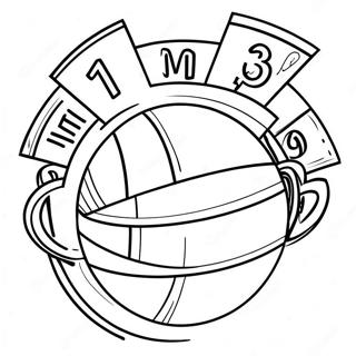 Exciting March Madness Tournament Coloring Page 13422-11027