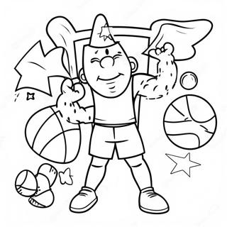 Exciting March Madness Tournament Coloring Page 13422-11028