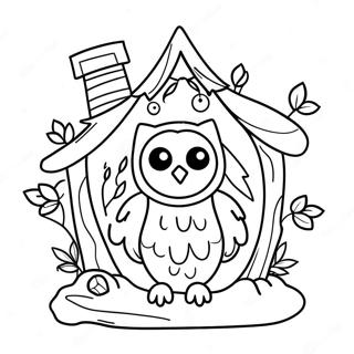 Magical Owl House Coloring Page 1342-1070