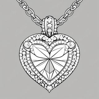 Sparkling Diamond Necklace Coloring Page 13432-11034