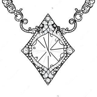 Sparkling Diamond Necklace Coloring Page 13432-11036