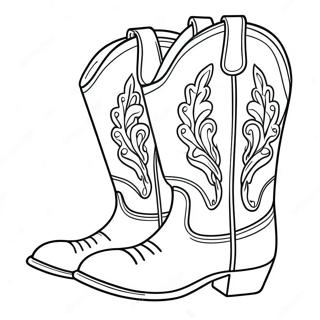 Cowboy Boot Coloring Page 13441-11039