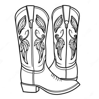 Cowboy Boot Coloring Page 13441-11040