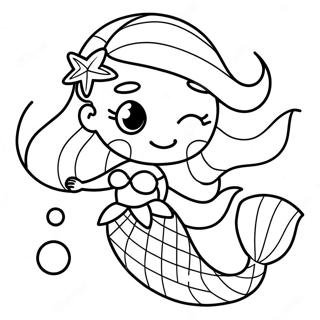 Beautiful Realistic Mermaid Coloring Page 13451-11050