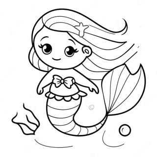 Beautiful Realistic Mermaid Coloring Page 13451-11052