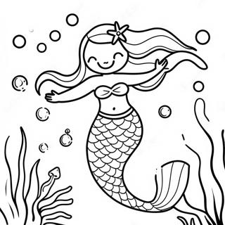 Beautiful & Realistic Mermaid Coloring Pages